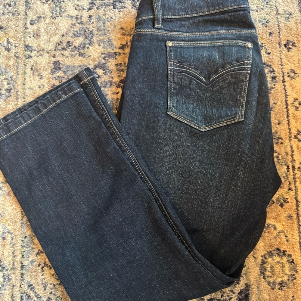 White House Black Market Dark Blue Cropped Jeans